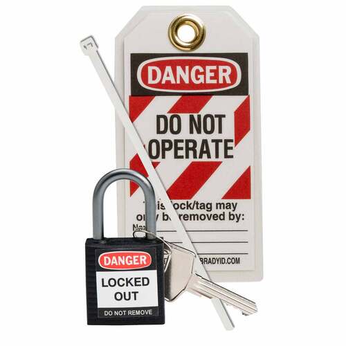 ชุดกุญแจไนลอนเบรดี้ขนาดเล็ก Brady compact nylon padlock personal kit