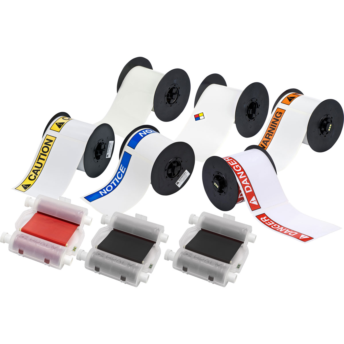 ลาเบลป้ายเซฟตี้เบรดี้ ลาเบลป้ายเตือน Brady b30 series safety compliance supply starter kit label
