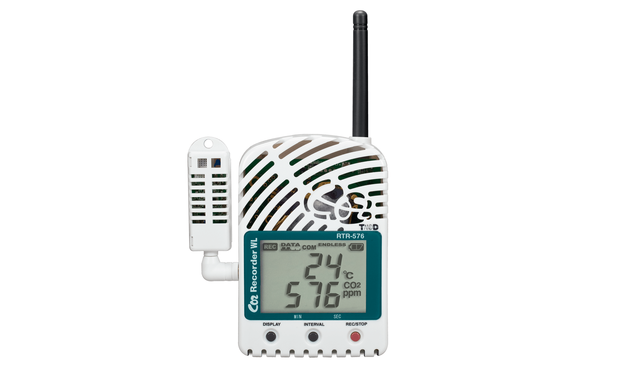 เครื่องบันทึก CO2 แบบไร้สาย rtr-576