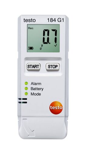 เครื่องวัดสั่นสะเทือน ความชื้น และอุณหภูมิสำหรับการตรวจสอบการขนส่ง testo-184G1