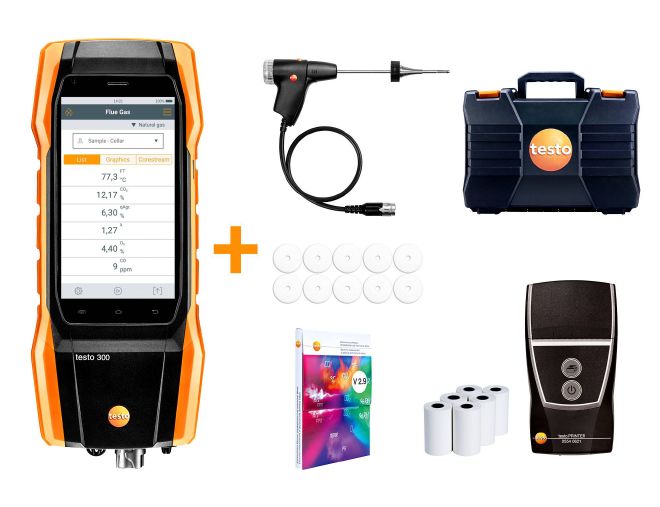 เครื่องวัดก๊าซ O2 CO H2 testo-300 kit 2
