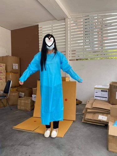 ชุด cpe gown เสื้อกาวน์กันน้ำ ชุดกันสารคัดหลั่ง