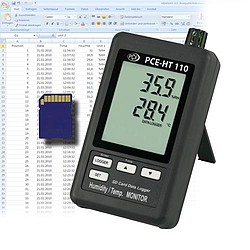 เครื่องวัดความชื้นอุณหภูมิคุณภาพอากาศ PCE-HT110