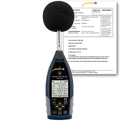 เครื่องวัดเสียงรบกวน/เครื่องวัดเสียงสำหรับการบันทึกข้อมูล Class 1 พร้อม GPS PCE-432-ICA 