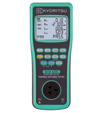 เครื่องวัด RCD/LOOP/PAT  แบบพกพา 6205