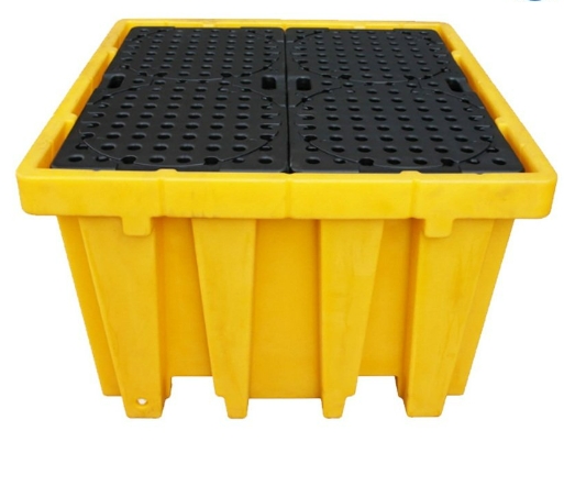 พาเลทรองสารเคมี ป้องกันการหก ล้น ถัง IBC 1 ถัง 155 X 155 X 72 ซม