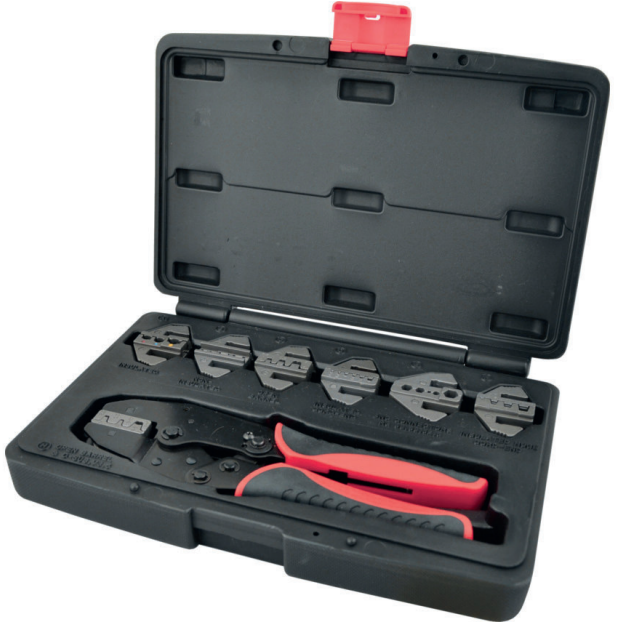 KEN 515 5740 เครื่องมือย้ำ Ratchet Crimping Tool Includes Interchangeable Jaws Set of 8 