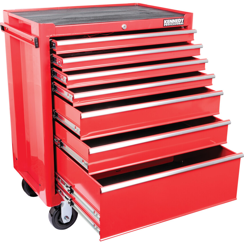 รถเข็นเก็บเครื่องมือ Roller Cabinet Classic Range Red 7 Drawers H 890mm x W 460mm x L 690mmrev