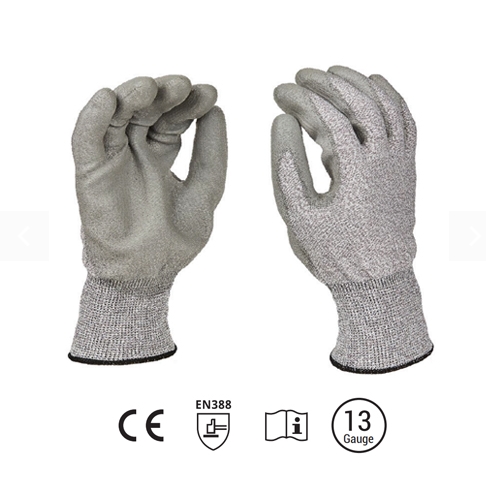 ถุงมือ PU ป้องกันการบาดจากฝ่ามือ C14G 009 MI งานเกาหลี