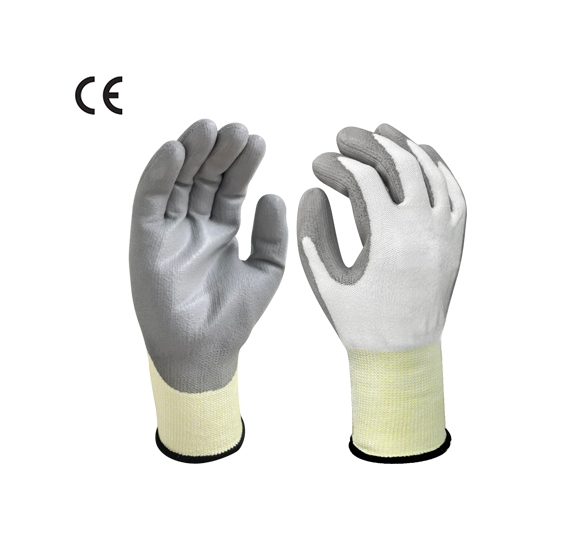ถุงมือ PU ป้องกันการบาดจากฝ่ามือ C14G 014 WH งานเกาหลี