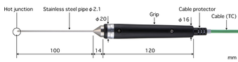 Anritsu BS-21E-010-TC1-ANP โพรบวัดอุณหภูมิ General Internal Probe Max.500℃ Type E